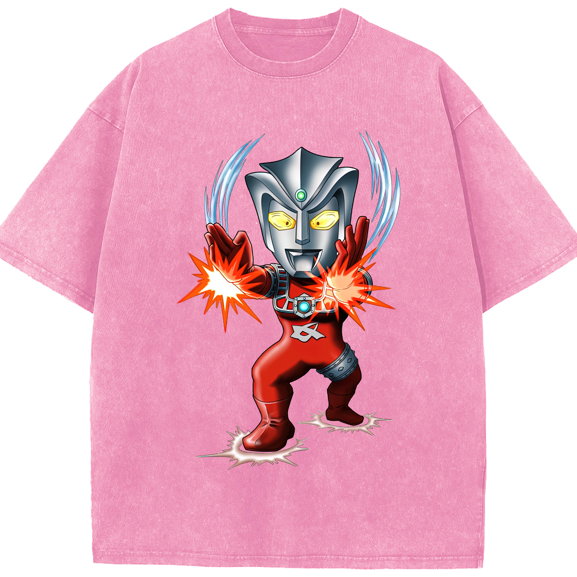 （画像用） ウルトラマン Ultraman 綿100% ヴィンテージ風 半袖Tシャツ（フロントプリント）